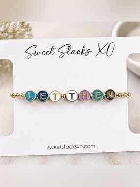 “Let Them” 14k Gold Filled Beaded Bracelet